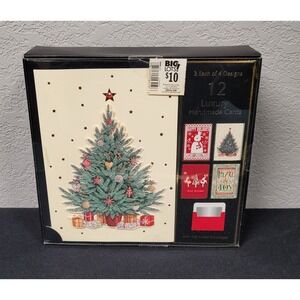 Holiday Boxed Cards 12 Assorted Luxury Handmade Cards Christmas Cards (Big Lots)